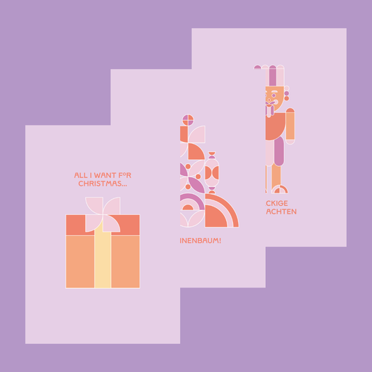 I AM NOT WINE POSTKARTEN SET WEIHNACHTEN