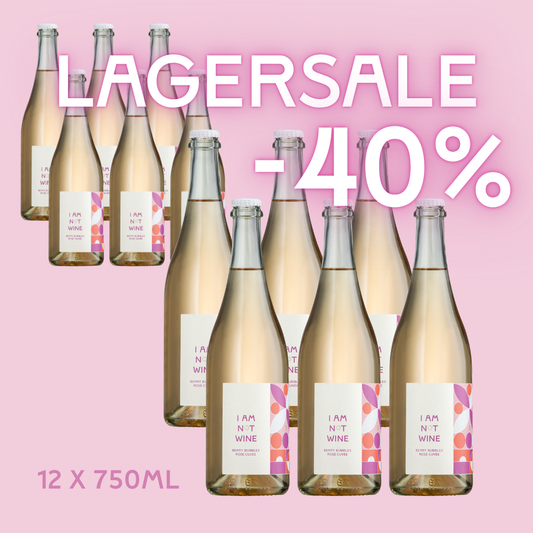 Lagersale -40% I Berry Bubbles Rosé Cuvée I Alkoholfreier Rosé Sekt I 12 x 750ml