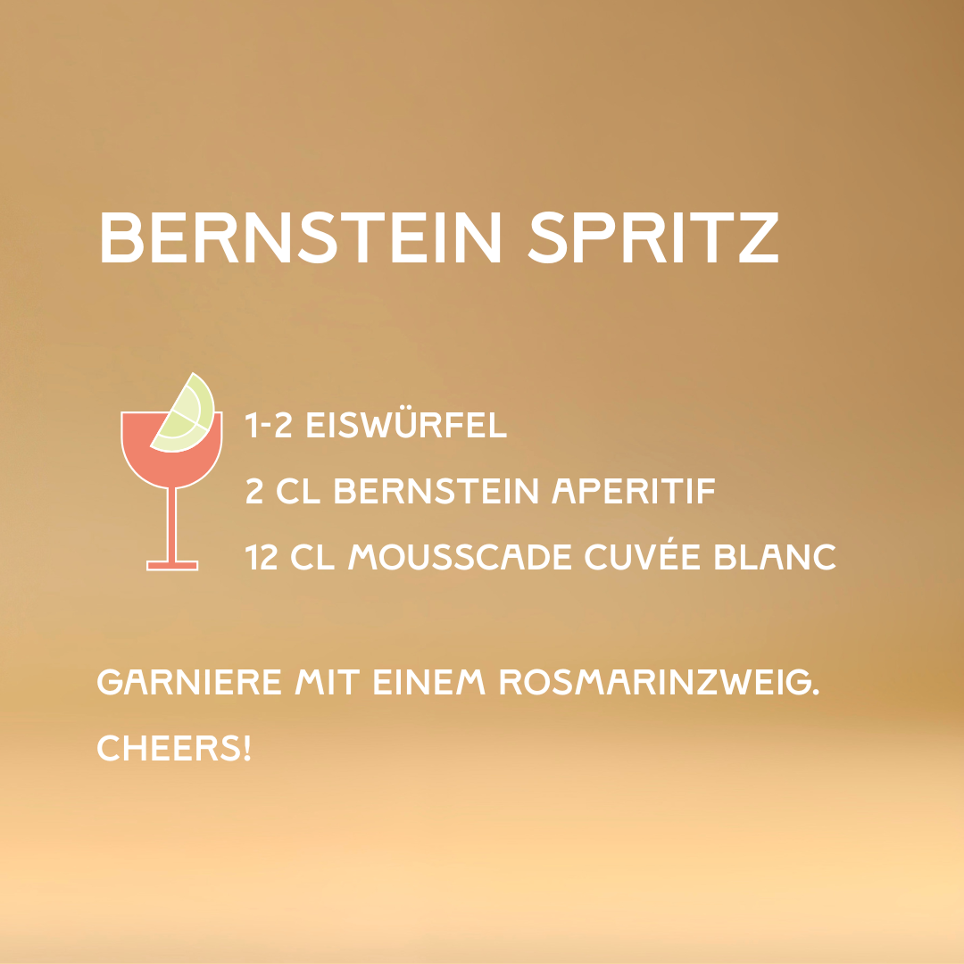 Bernstein Spritz Rezept I AM NOT WINE Mousscade Cuvée Blanc x Franz von Fein Bernstein Aperitif